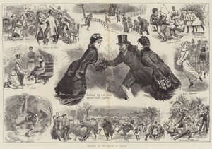 Skating in the Month of March by Harry Furniss